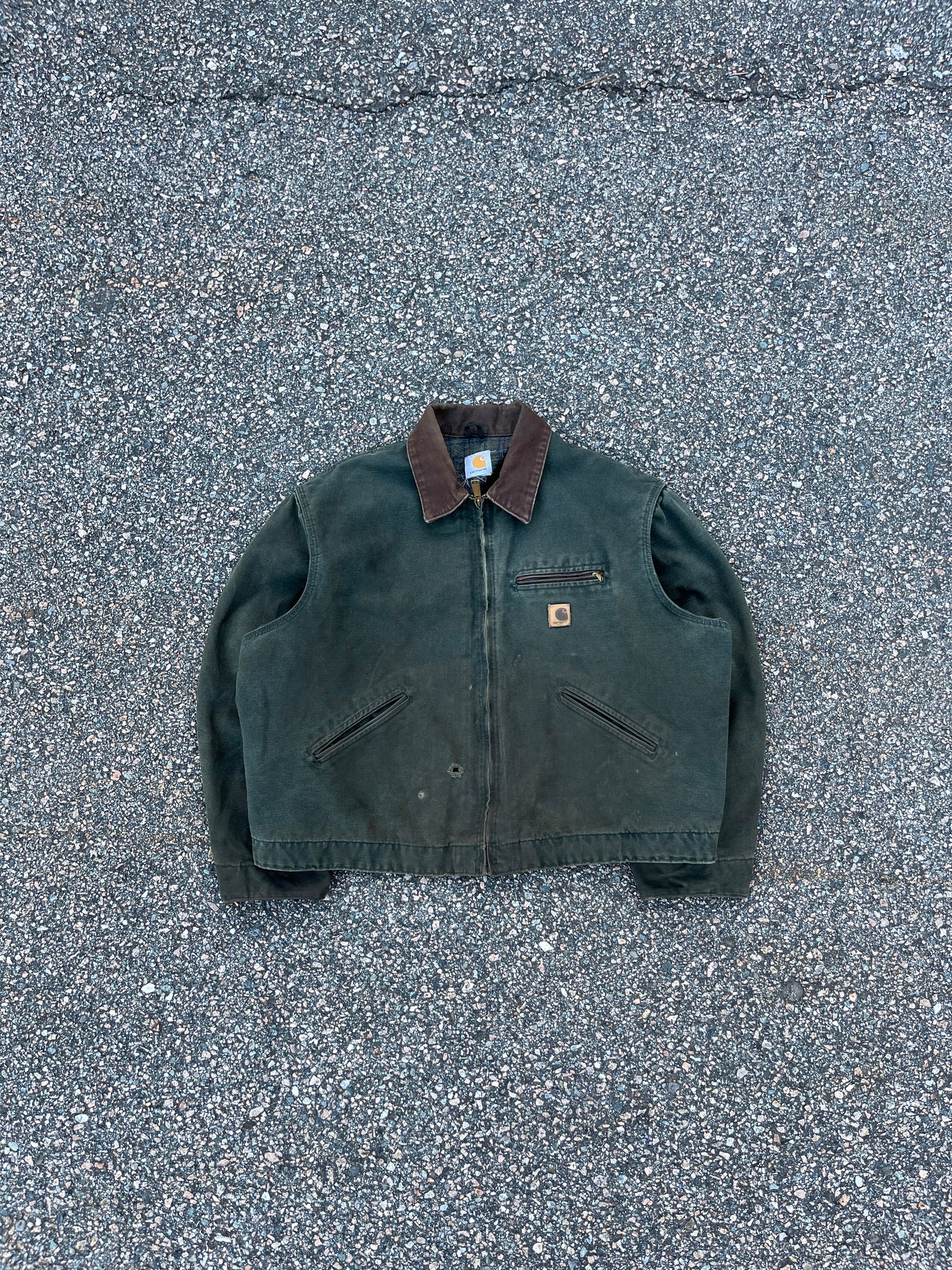 褪色橄榄绿色 Carhartt 底特律夹克 - Boxy XL