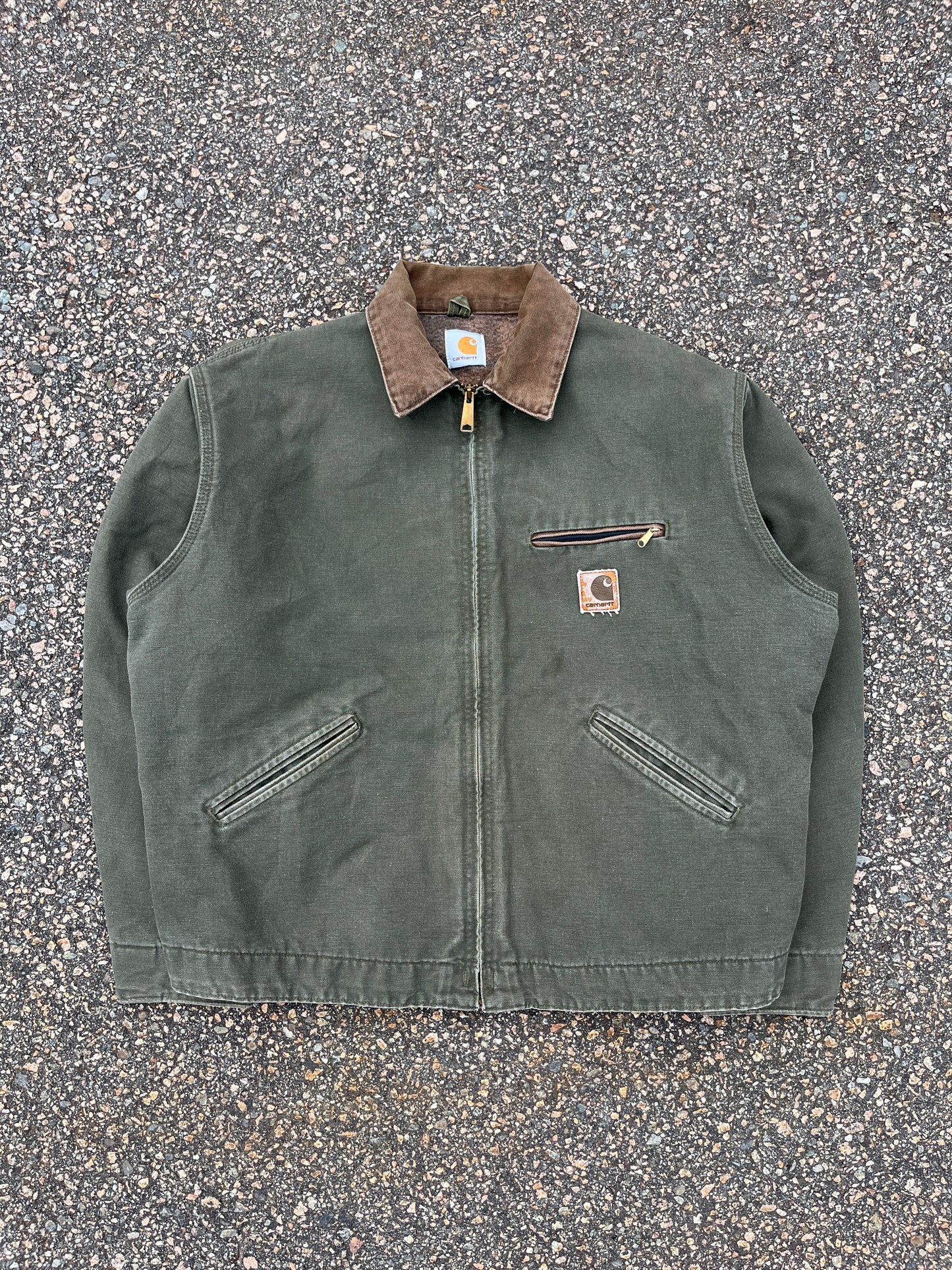 Faded Olive Green Carhartt Detroit Jacket - XL