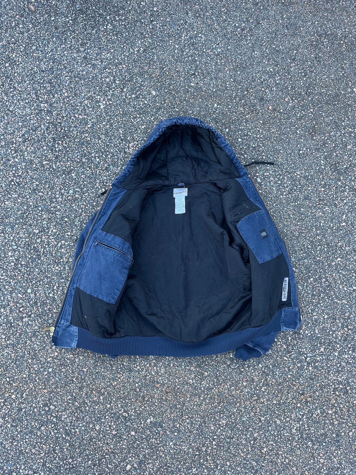 褪色午夜蓝色 Carhartt 运动夹克 - 中号