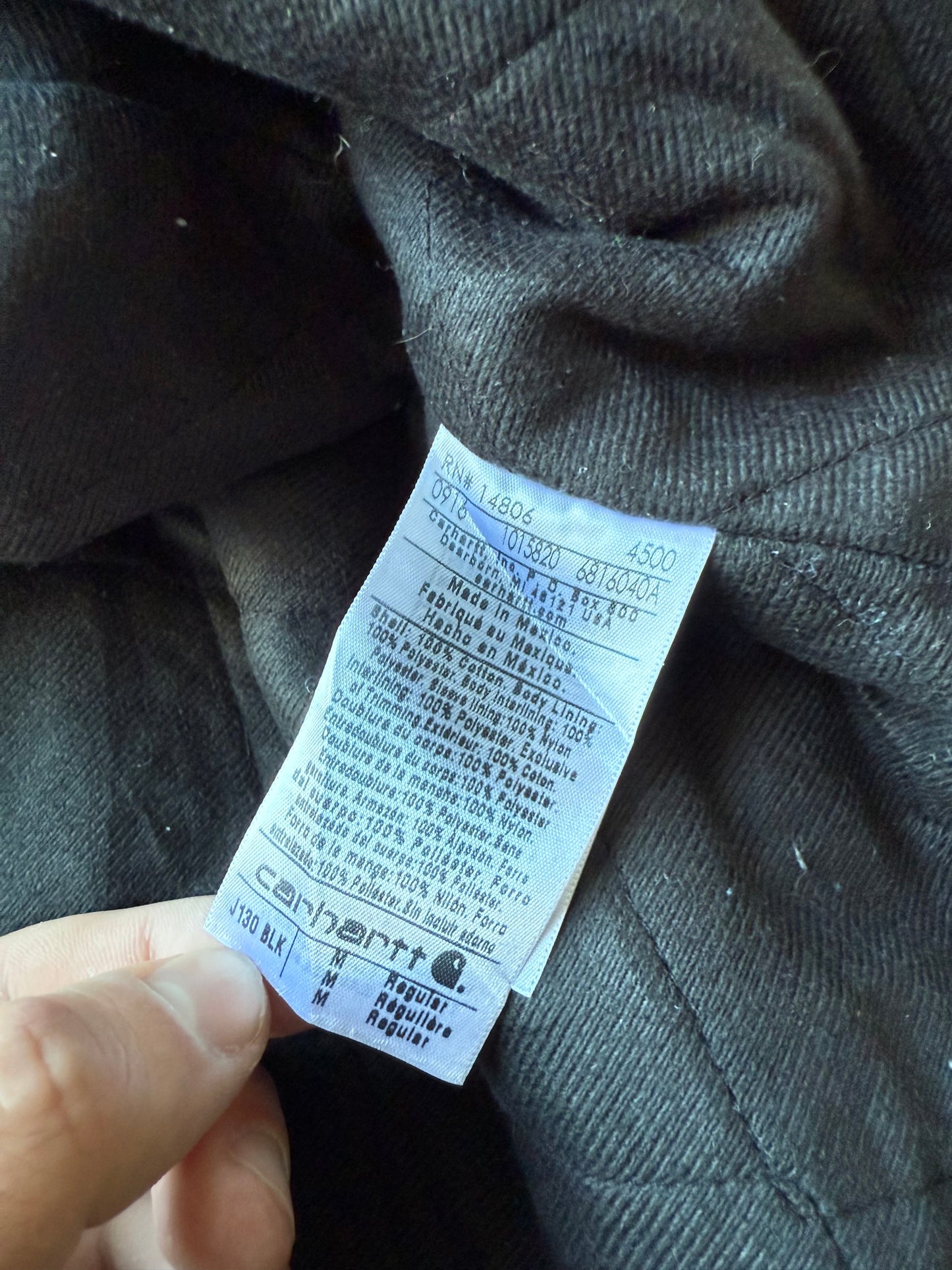 Faded Black Carhartt Active Jacket - Medium