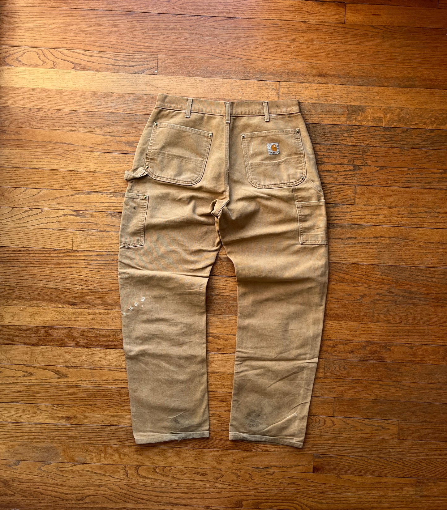 Faded Brown Carhartt Double Knee Pants - 31 x 29.5