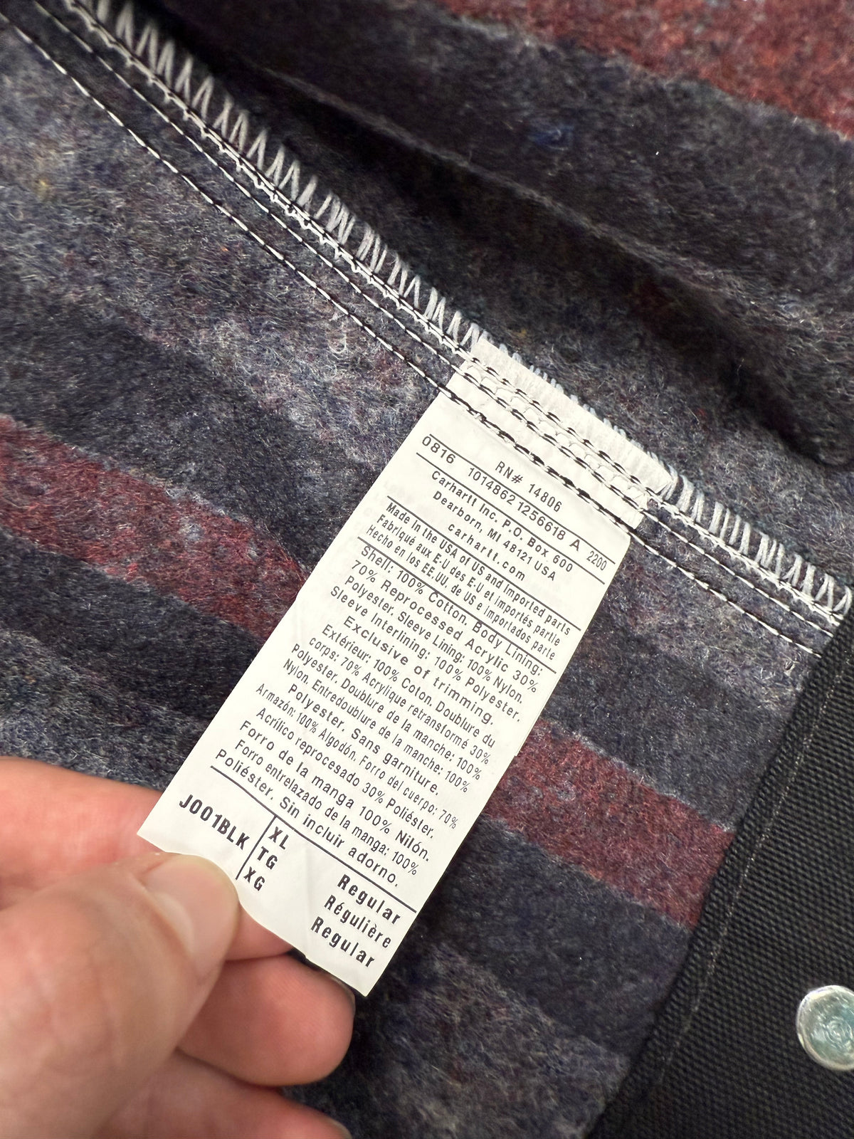 Faded Black Carhartt Detroit Jacket - Boxy L-XL