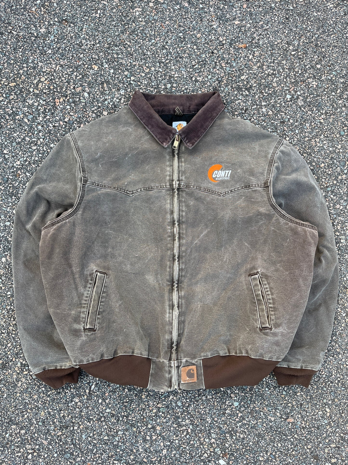 褪色栗棕色 Carhartt Santa Fe 夹克 - 宽松 XL-2XL