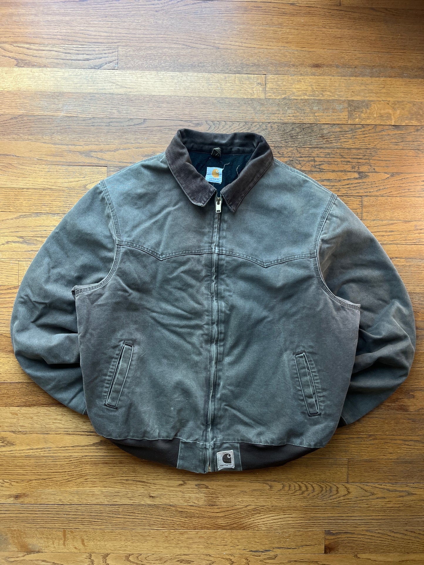 褪色栗棕色 Carhartt Santa Fe 夹克 - Boxy XL