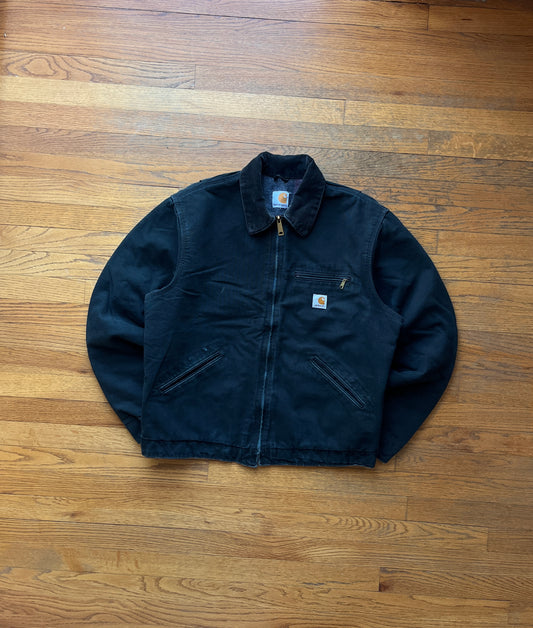 Faded Black Carhartt Detroit Jacket - Large