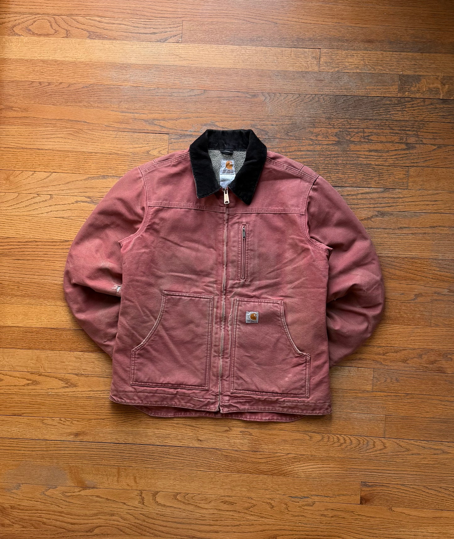 Faded Vintage Rose Carhartt Chore Jacket - Small
