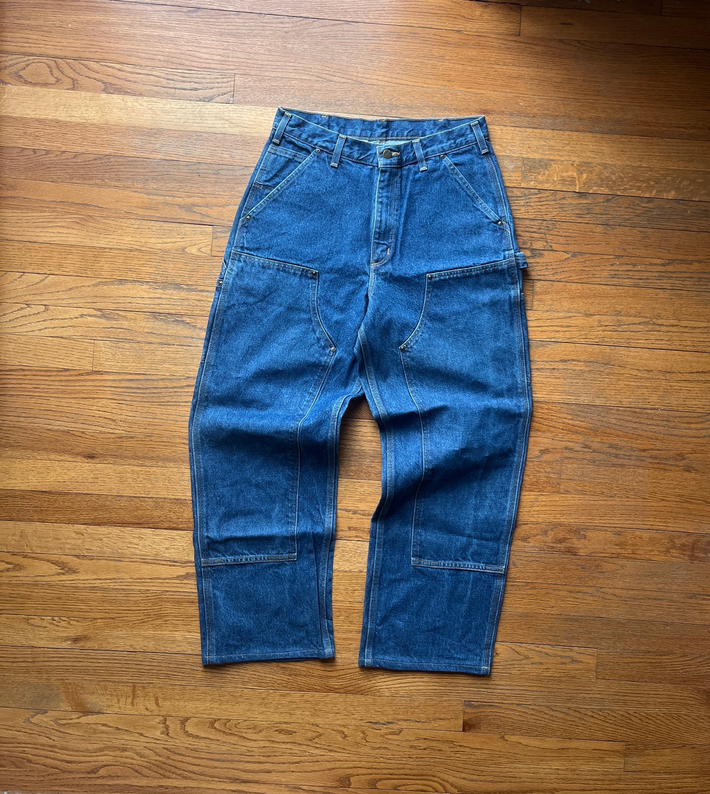 Faded Denim Carhartt Double Knee Pants - 31 x 29.5