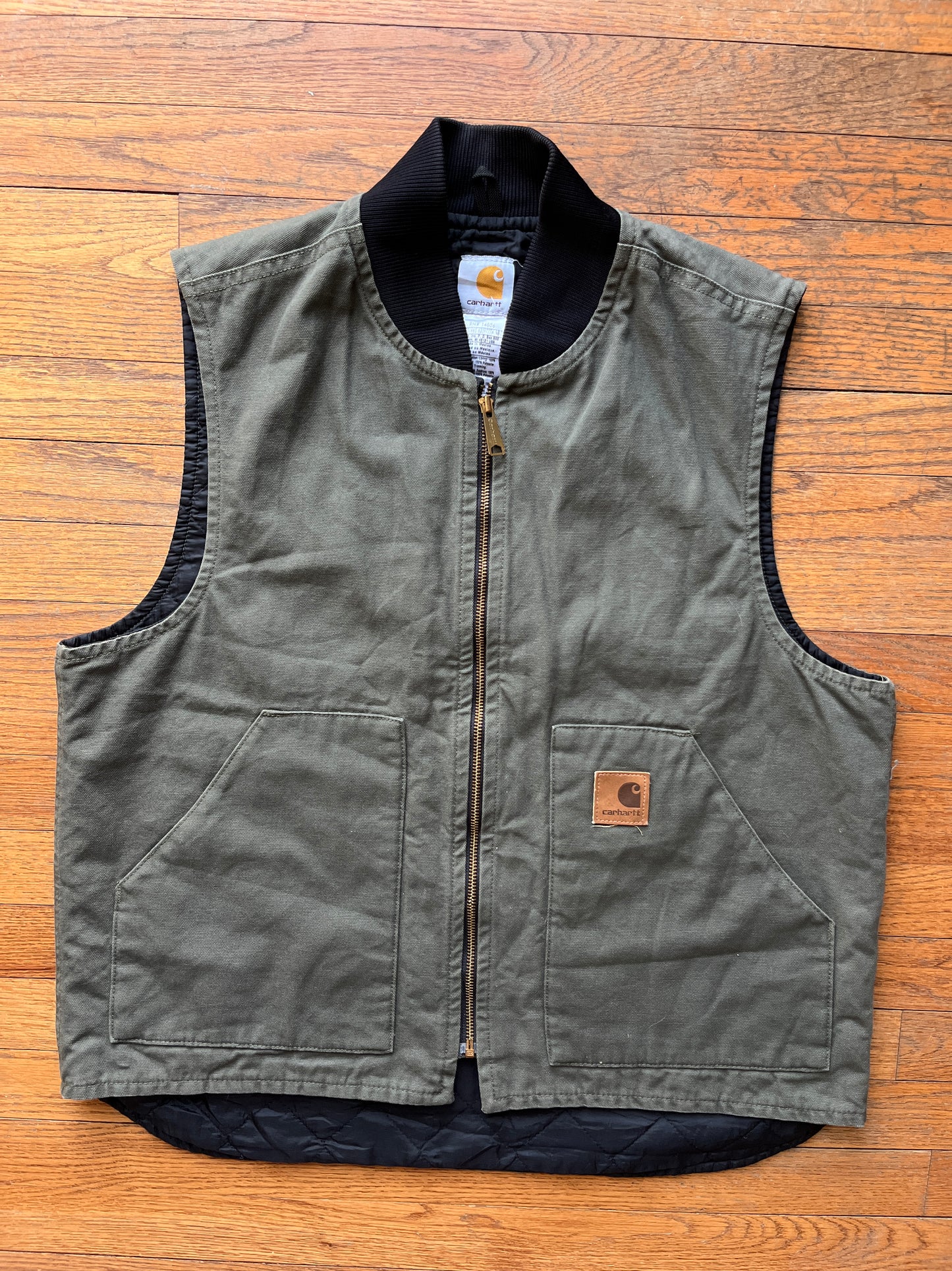 Faded Olive Green Carhartt Vest - Large