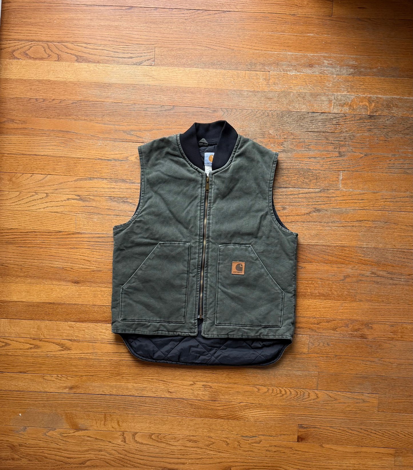 Faded Olive Green Carhartt Vest - Medium