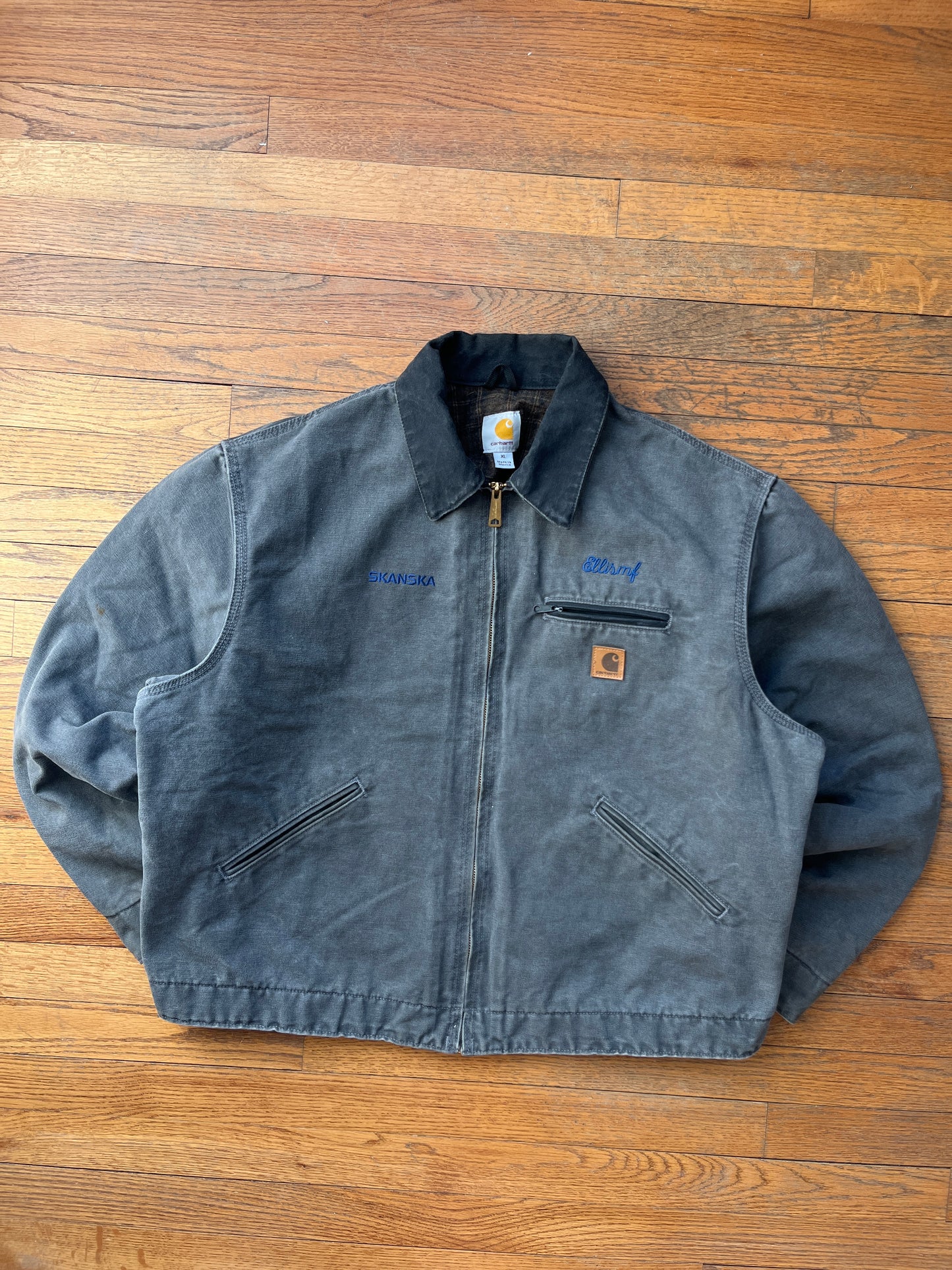 Faded Gravel Grey Carhartt Detroit Jacket - XL