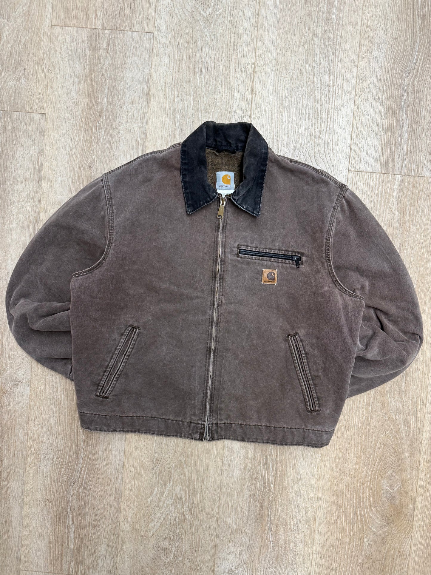 Faded Chestnut Brown Carhartt Detroit Jacket - Large