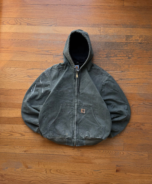 Faded Olive Green Carhartt Active Jacket - Large