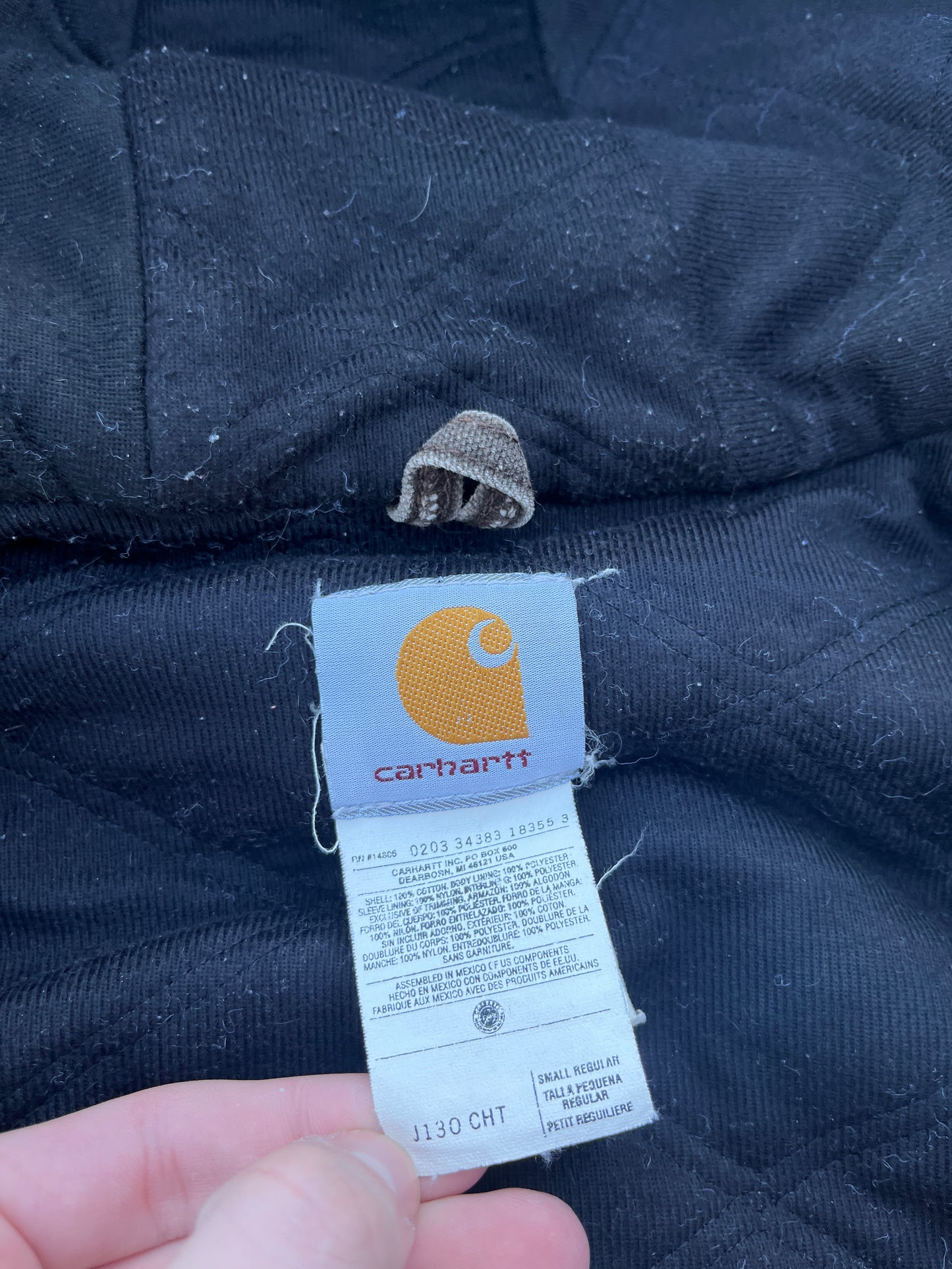 褪色栗棕色 Carhartt 运动夹克 - 小码