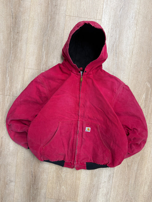 Faded Strawberry Red Carhartt Active Jacket - XL