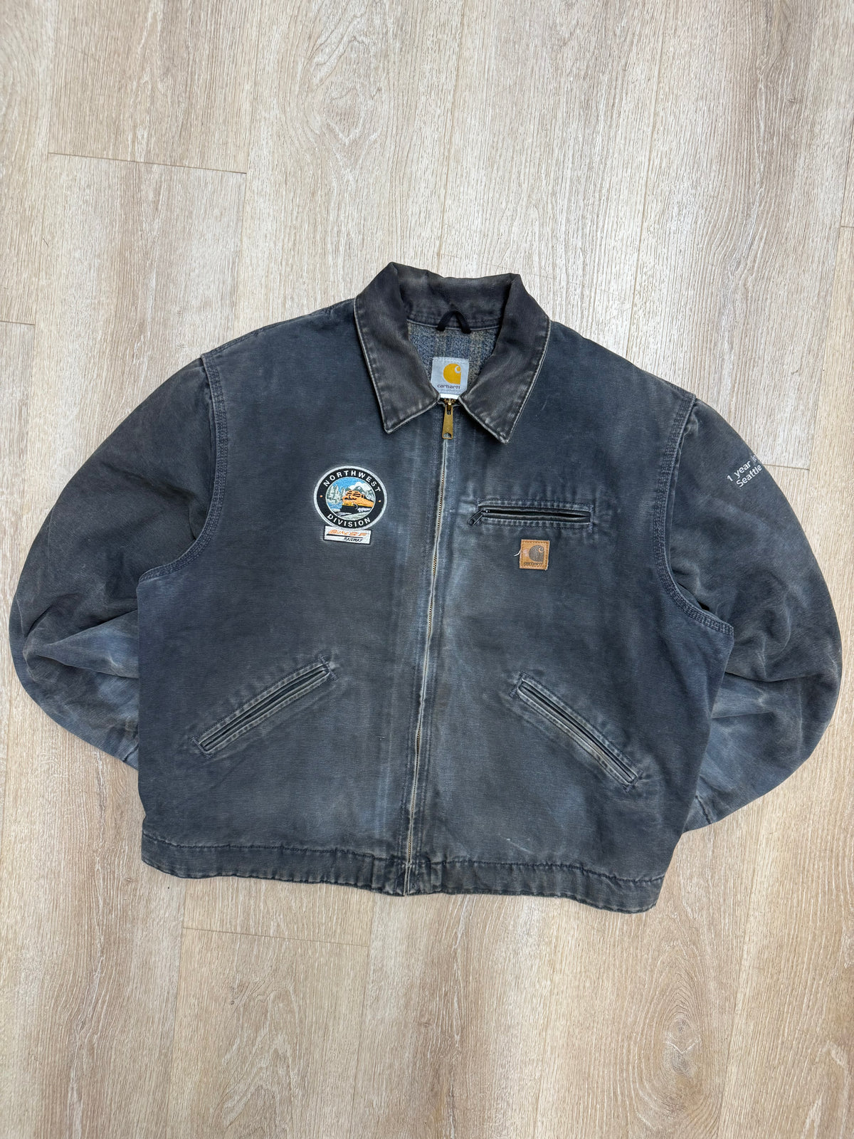 Faded Petrol Blue Carhartt Detroit Jacket - XL