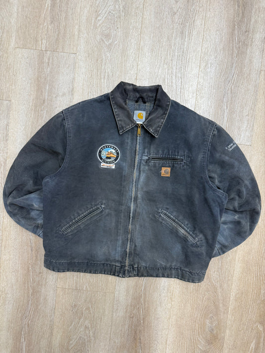 Faded Petrol Blue Carhartt Detroit Jacket - XL