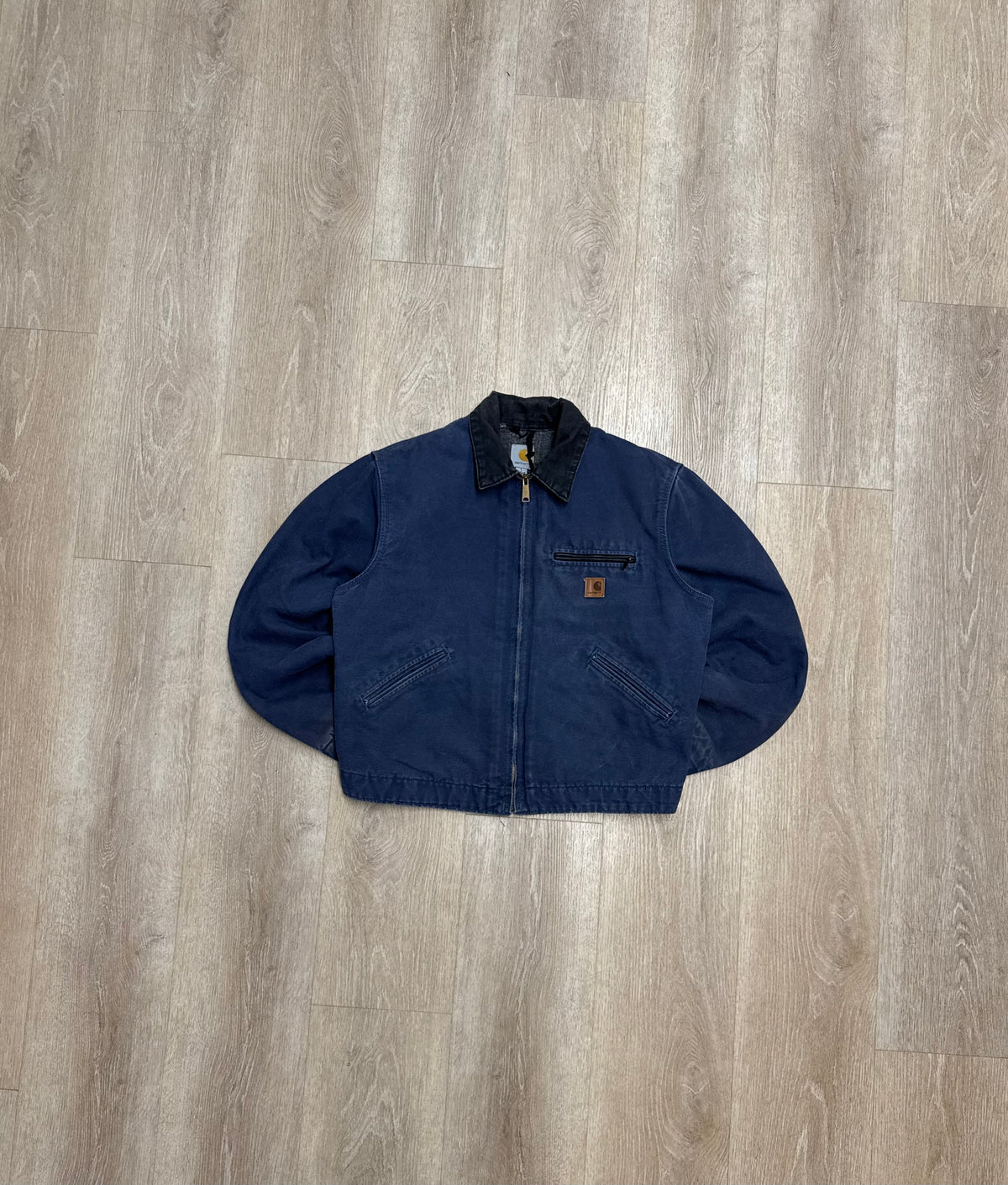 Faded Deep Blue Carhartt Detroit Jacket - Boxy M-L