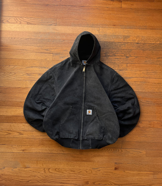 Faded Black Carhartt Active Jacket - 2XL