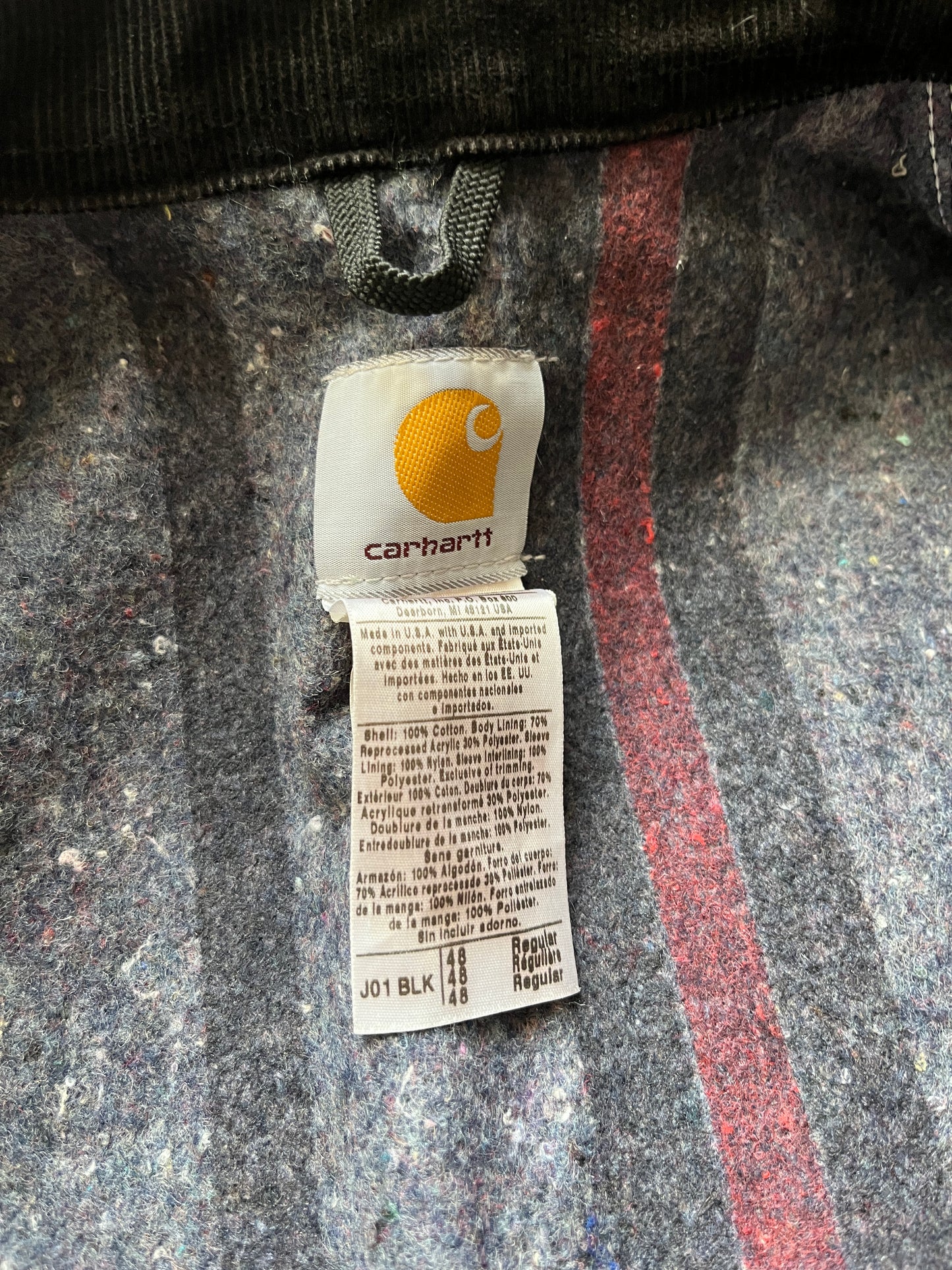 Faded Black Carhartt Detroit Jacket - XL