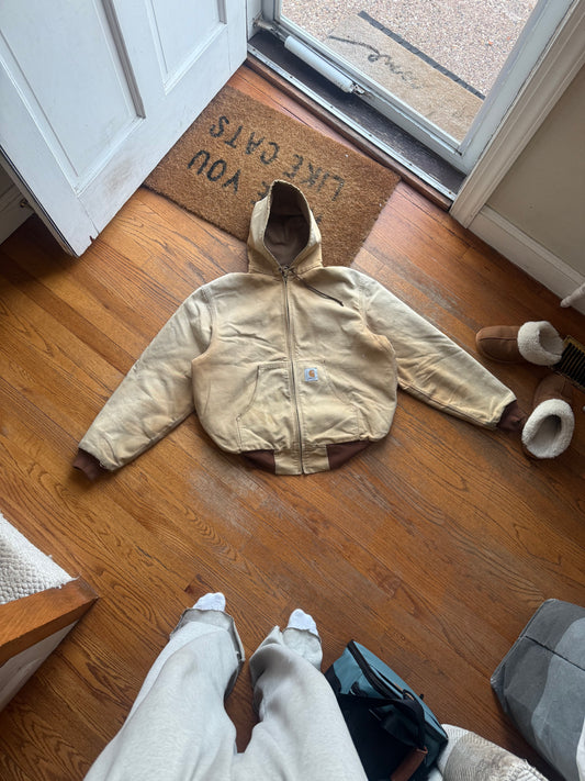 Faded Brown Carhartt Active Jacket - Medium - Story Post Flawed