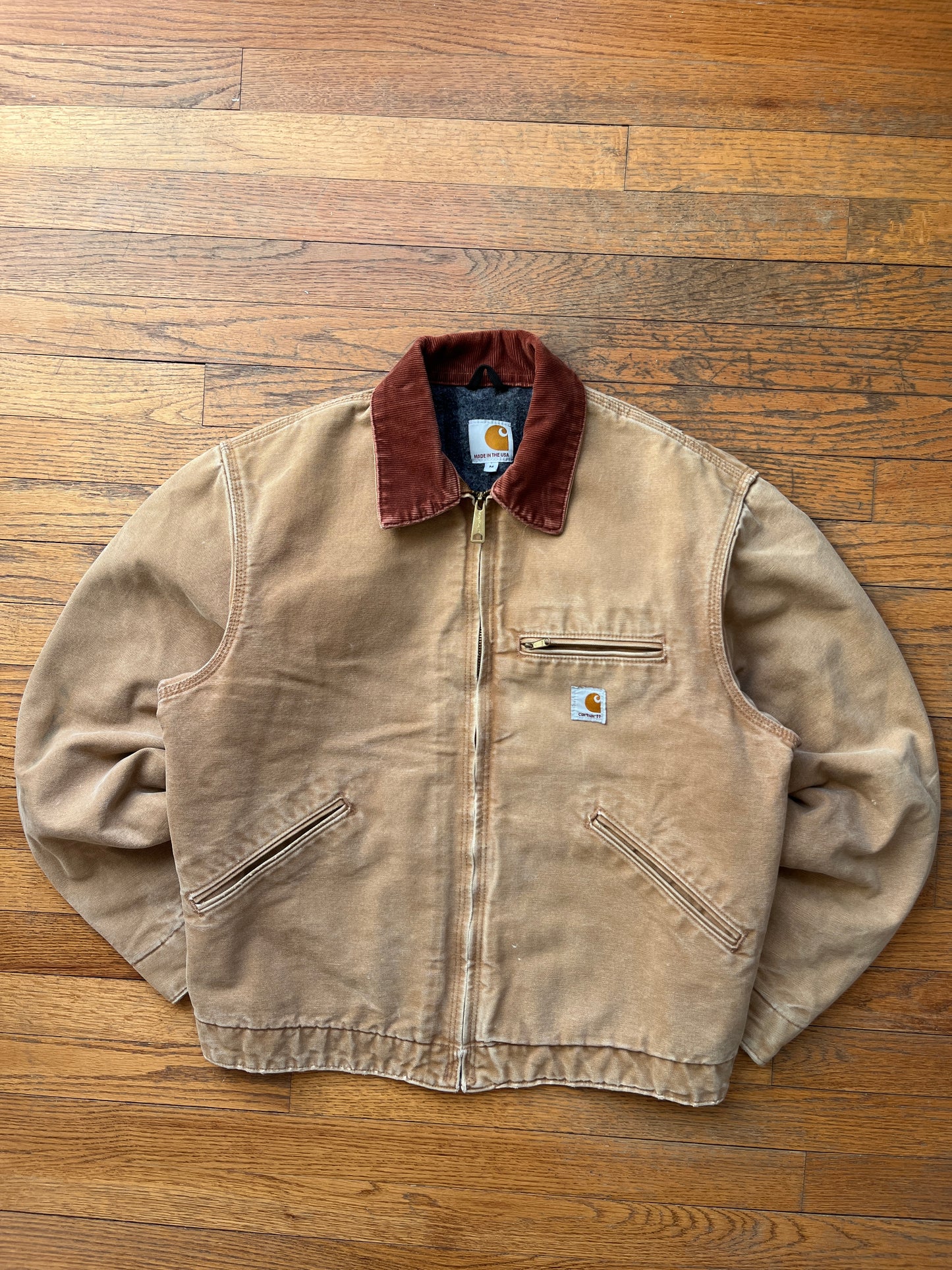 褪色棕色 Carhartt 底特律夹克 - 中号