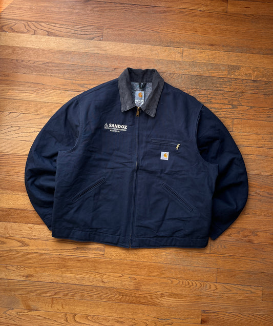 Faded Navy Blue Carhartt Detroit Jacket - Boxy XL-2XL