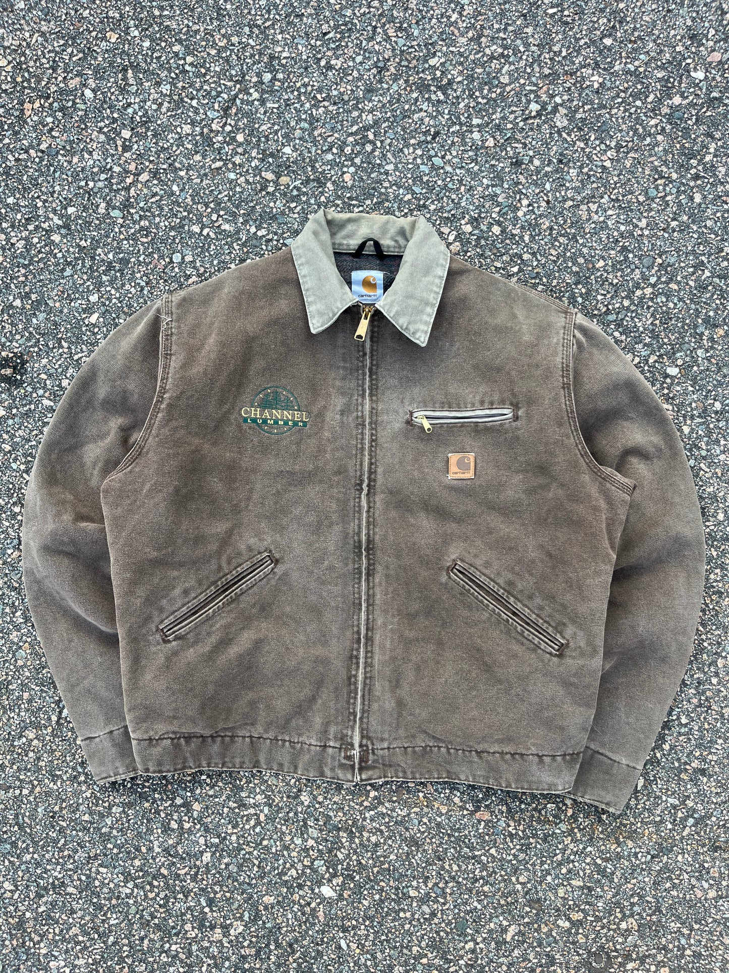 Faded Chestnut Brown Carhartt Detroit Jacket - Boxy M-L