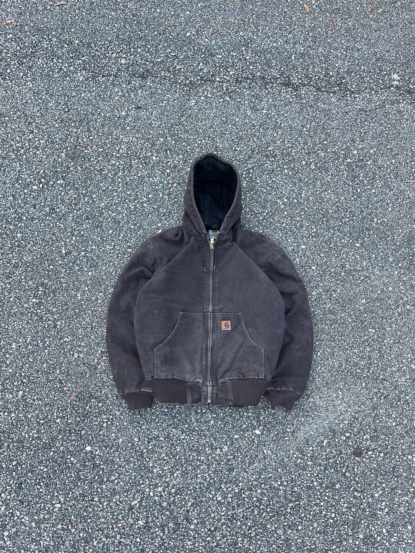 褪色棕色 Carhartt 运动夹克 - 小码