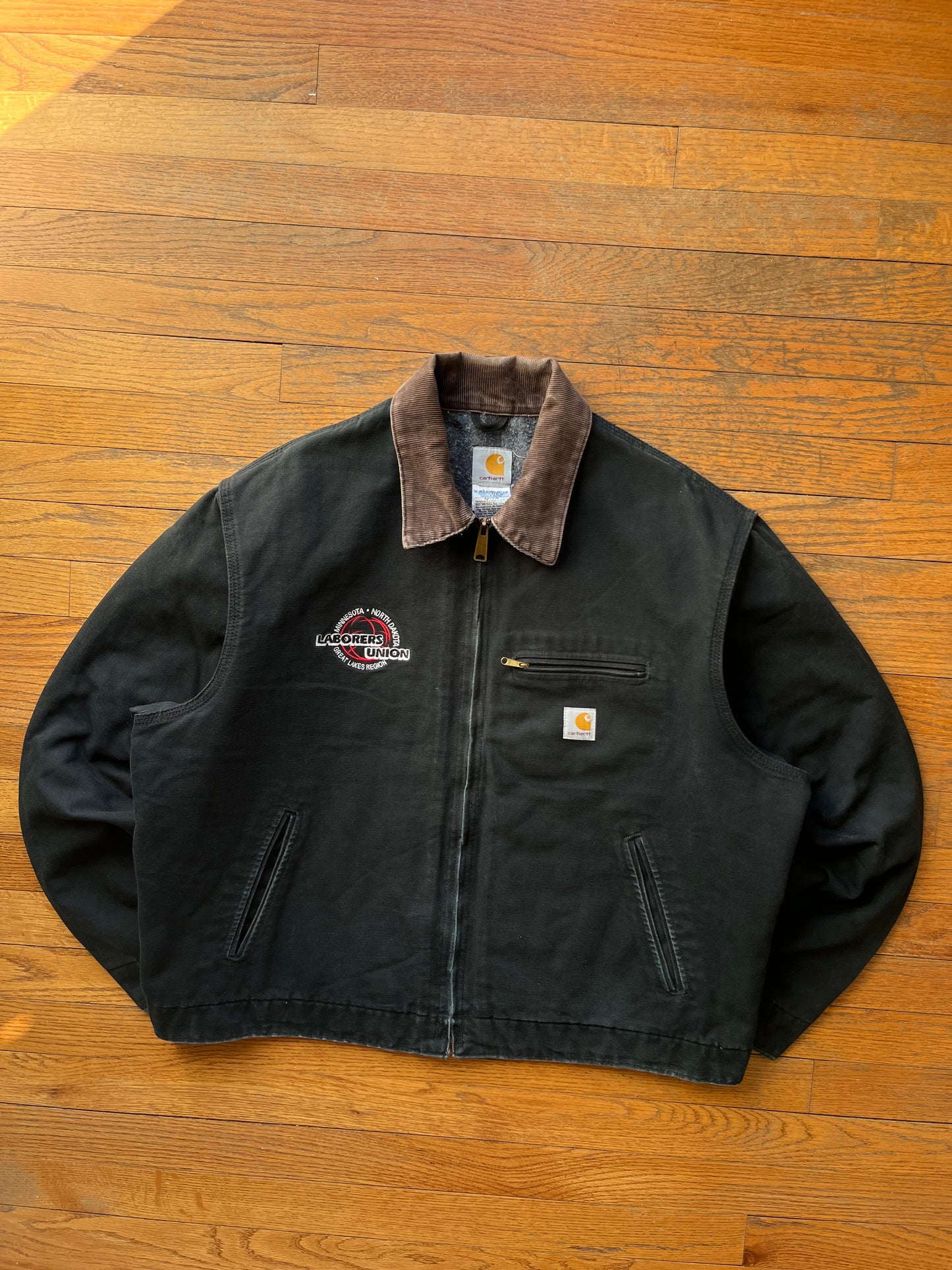 Faded Black Carhartt Detroit Jacket - XL