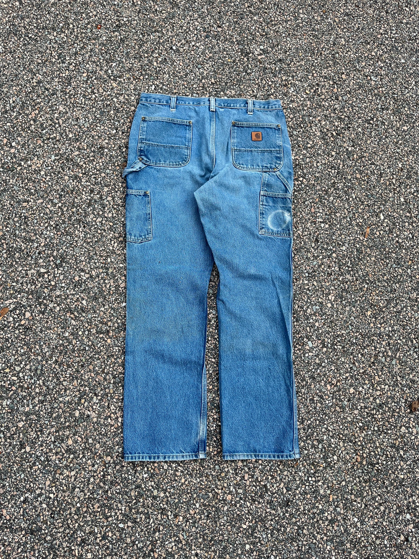 Faded Denim Carhartt Double Knee Pants - 36 x 33