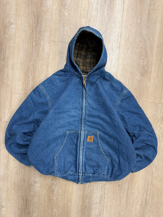 Faded Denim Carhartt Active Jacket - 3XL