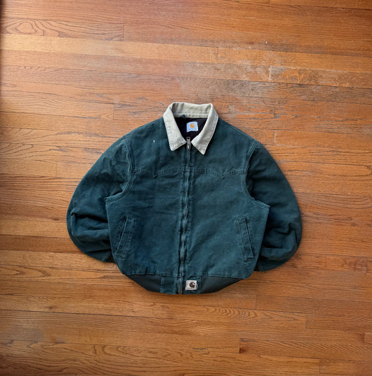 Faded Hunter Green Carhartt Santa Fe Jacket - Fits M-L