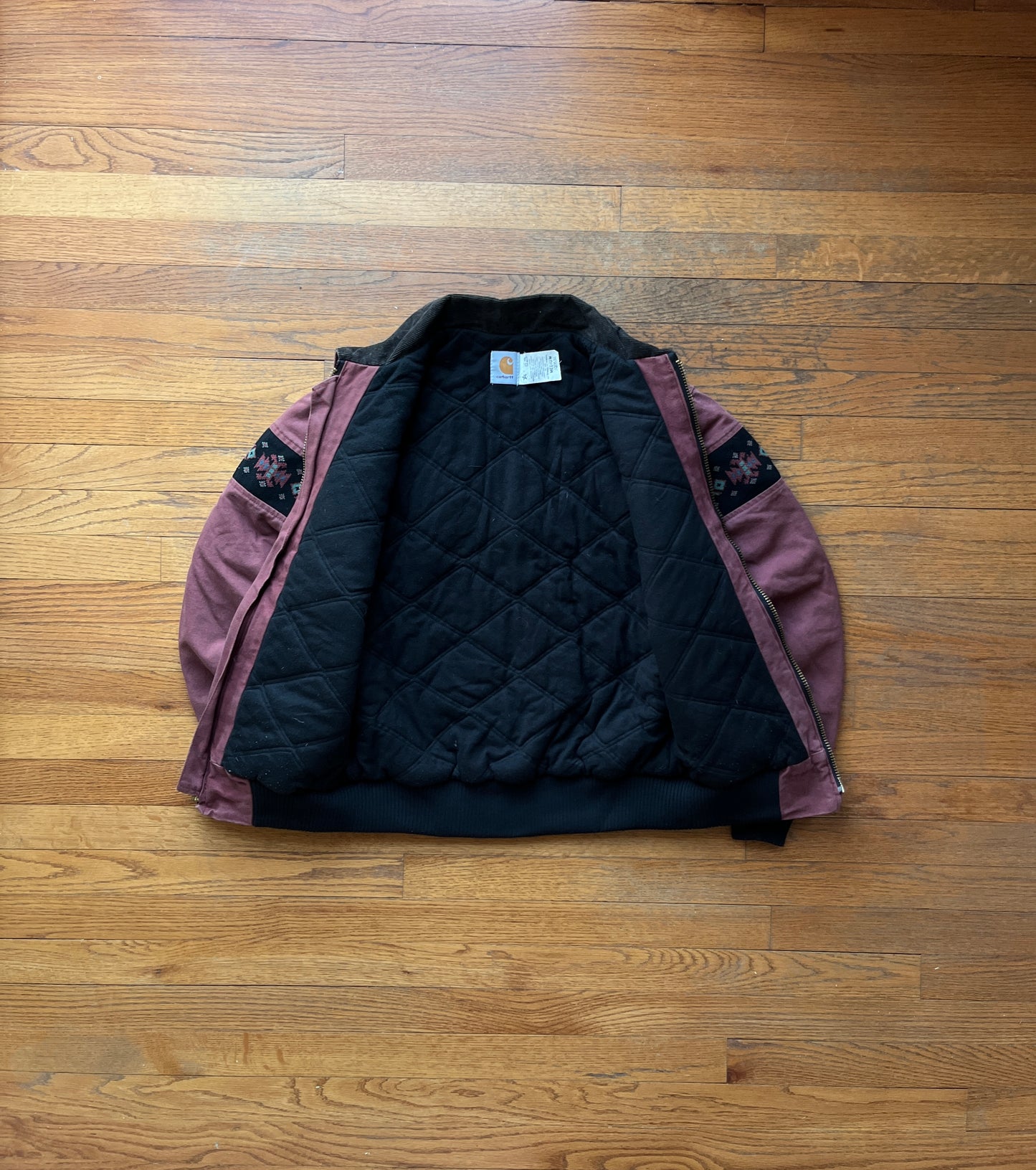 褪色红木西南阿兹特克 Carhartt Santa Fe 夹克 - 中号