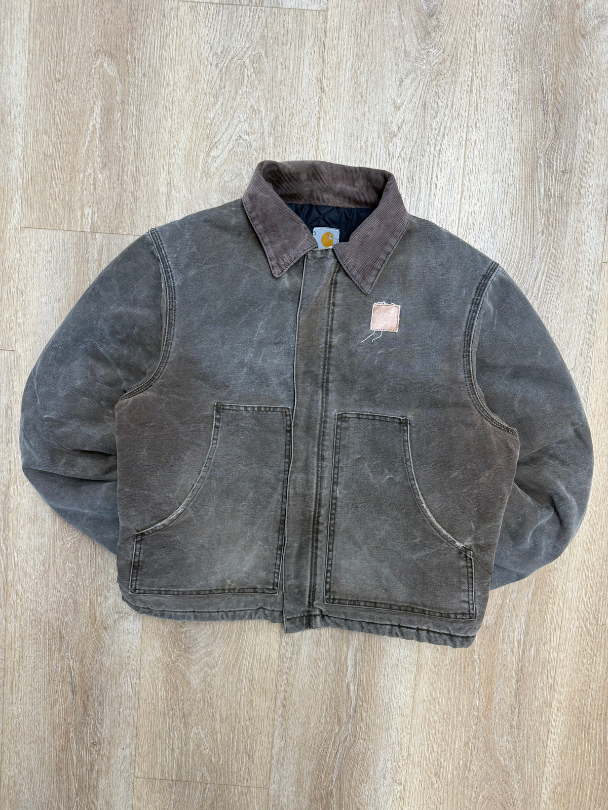 Faded Chestnut Brown Carhartt Arctic Jacket - Boxy M-L