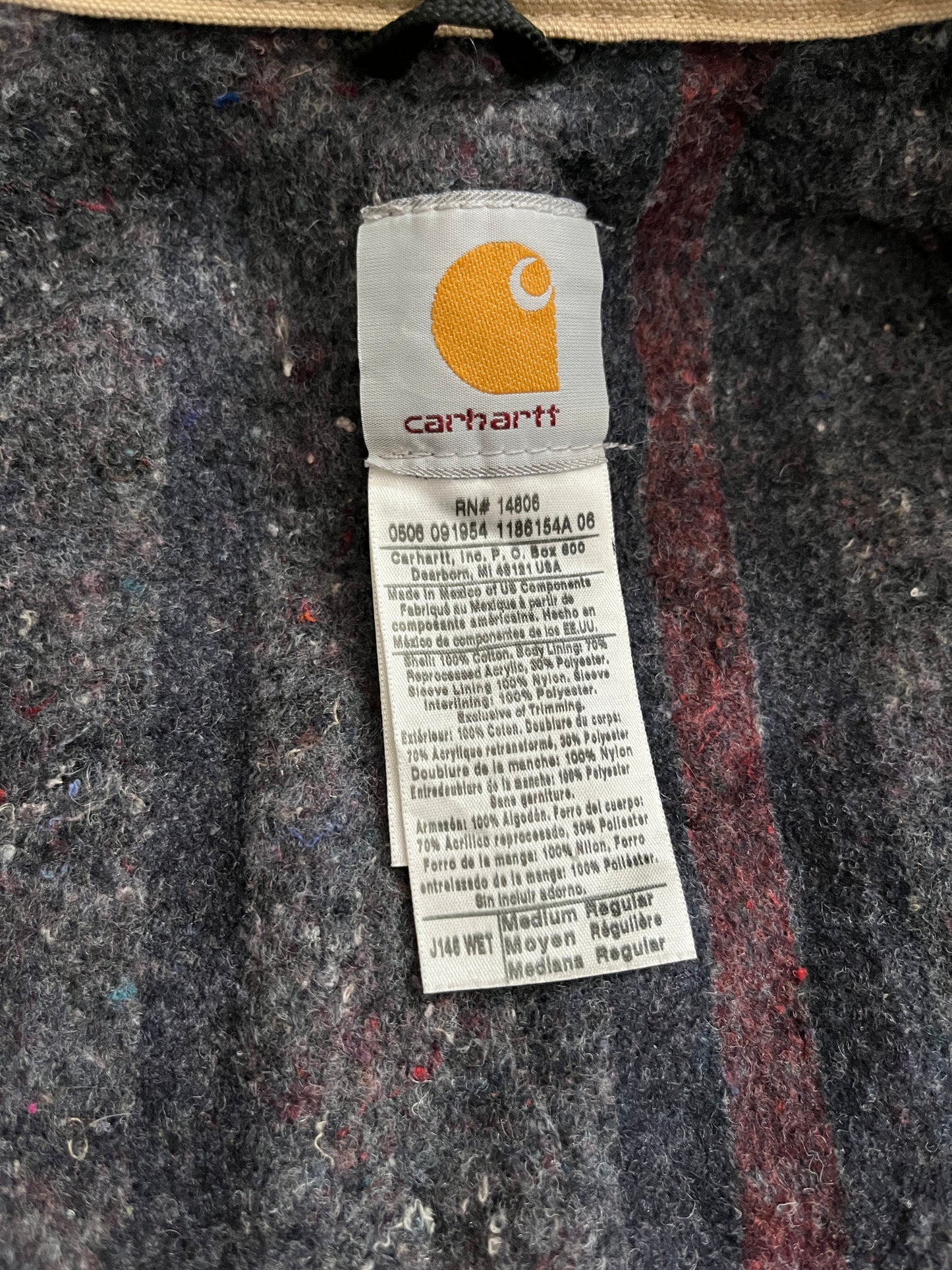 褪色奶油色 Carhartt 底特律夹克 - 中号