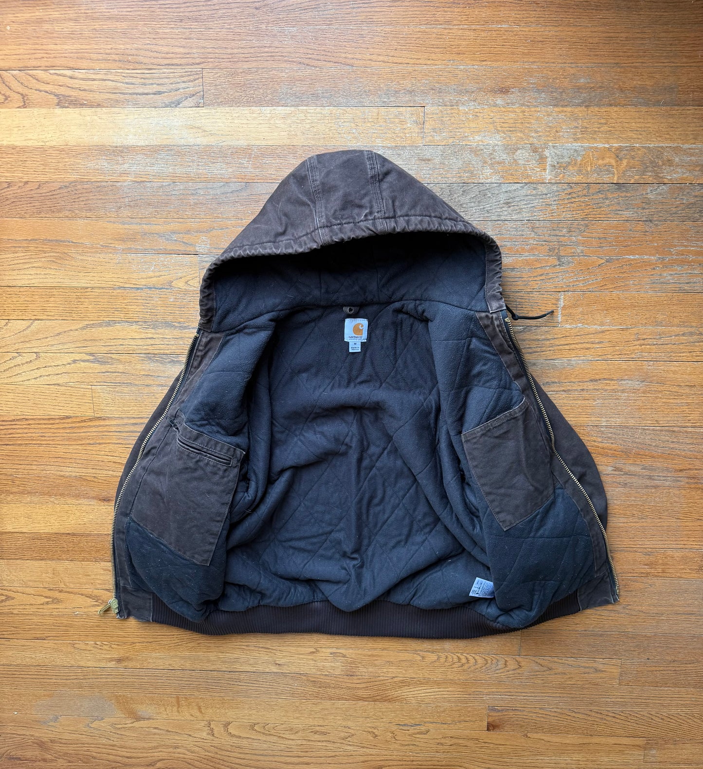 Faded Dark Brown Carhartt Active Jacket - Medium