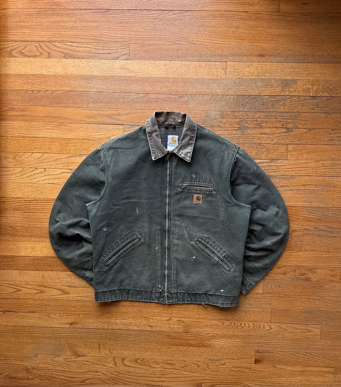 Faded Olive Green Carhartt Detroit Jacket - Large Tall