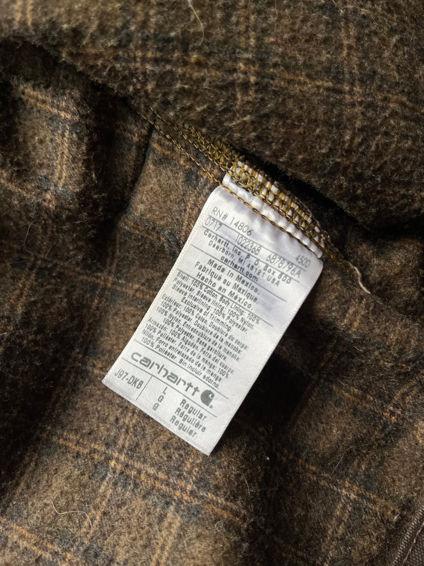 Faded Dark Brown Carhartt Detroit Jacket - Boxy Medium