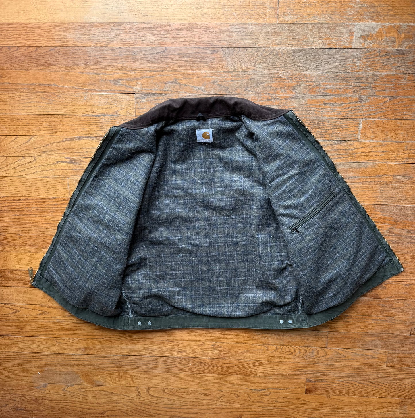 Faded Olive Green Carhartt Detroit Jacket - Boxy L-XL