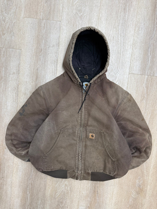 Faded Brown Carhartt Active Jacket - Large