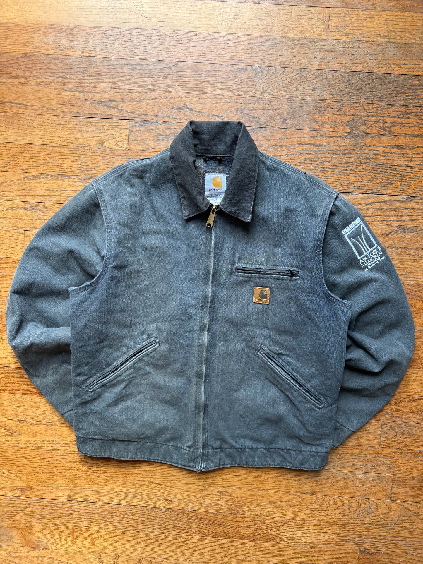 Faded Petrol Blue Carhartt Detroit Jacket - Medium