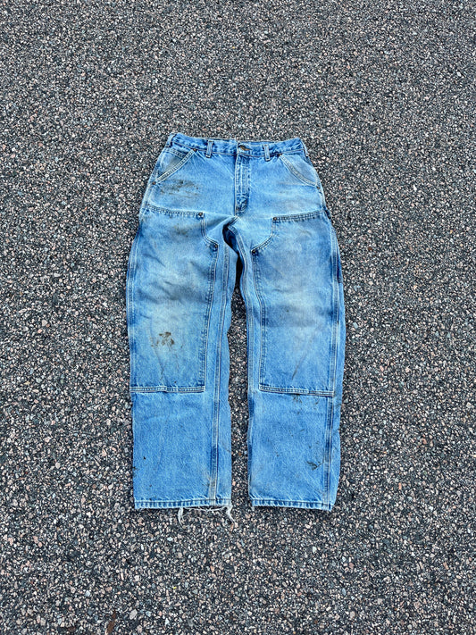 Faded Denim Carhartt Double Knee Pants - 32 x 30.5