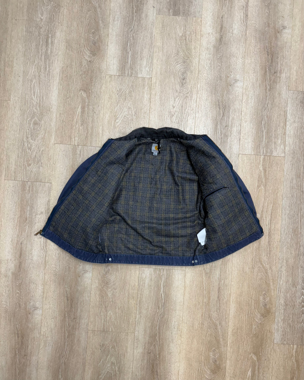 Faded Deep Blue Carhartt Detroit Jacket - Boxy M-L