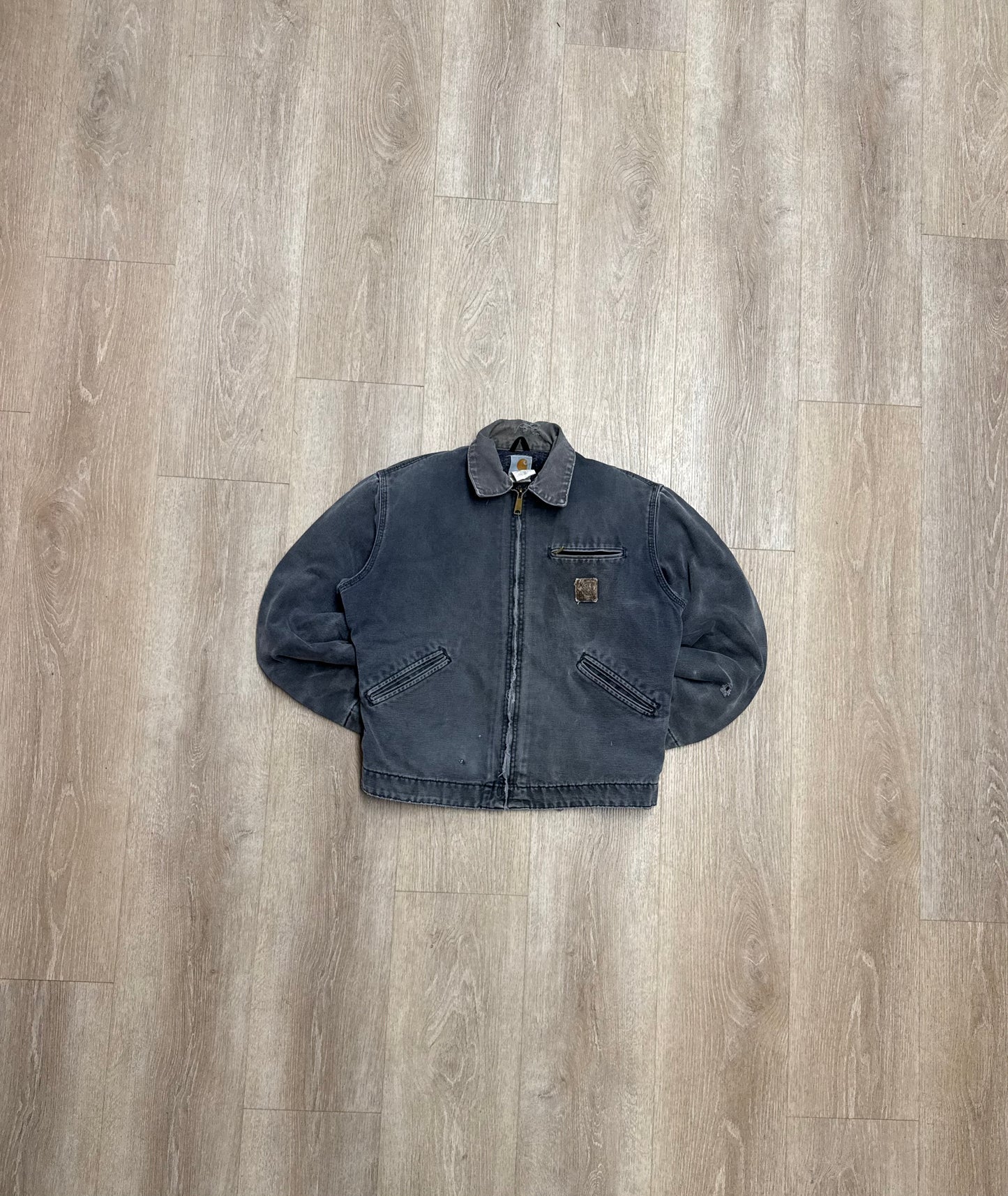Faded Petrol Blue Carhartt Detroit Jacket - Medium