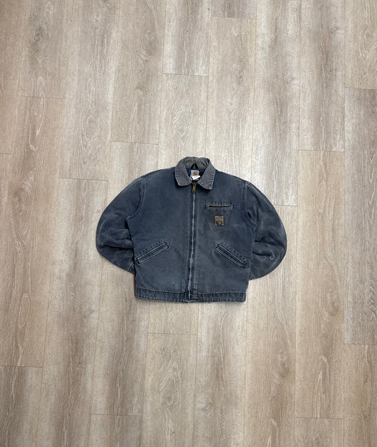 Faded Petrol Blue Carhartt Detroit Jacket - Medium