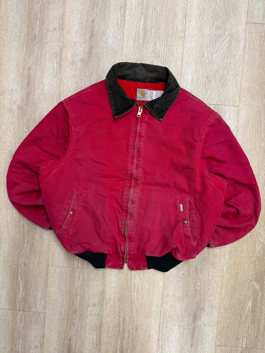 Faded Stawberry Red Carhartt Santa Fe Jacket - XL