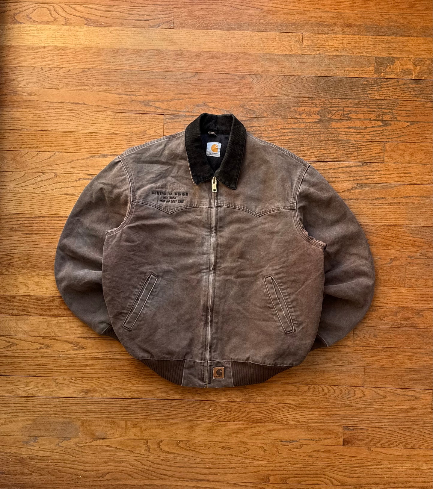 Faded Chestnut Brown Carhartt Santa Fe Jacket - Large