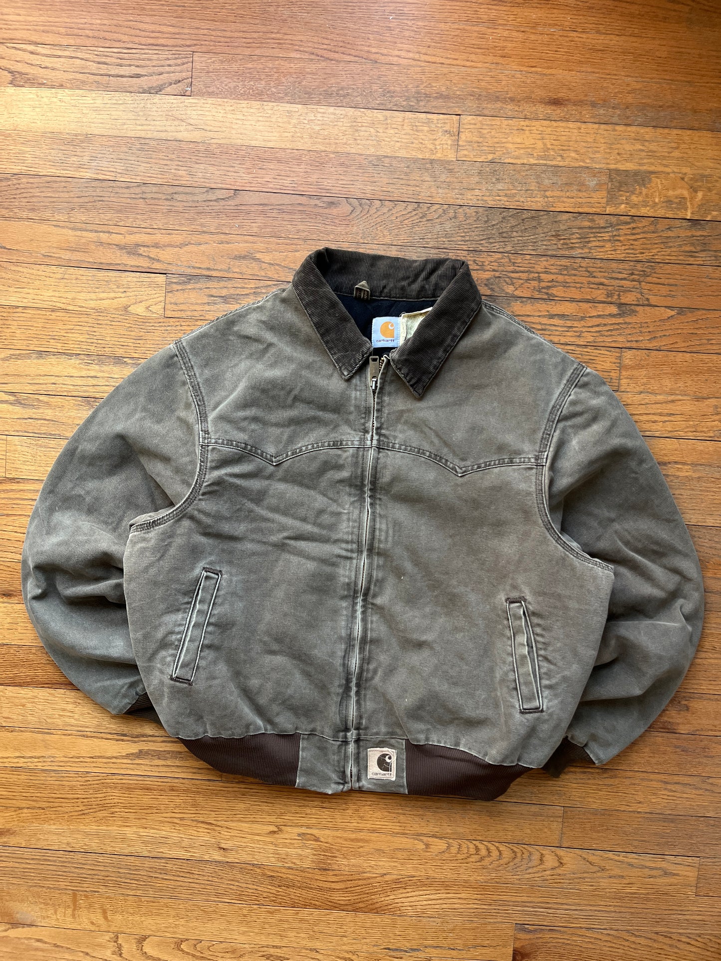 Faded Chestnut Brown Carhartt Santa Fe Jacket - Large