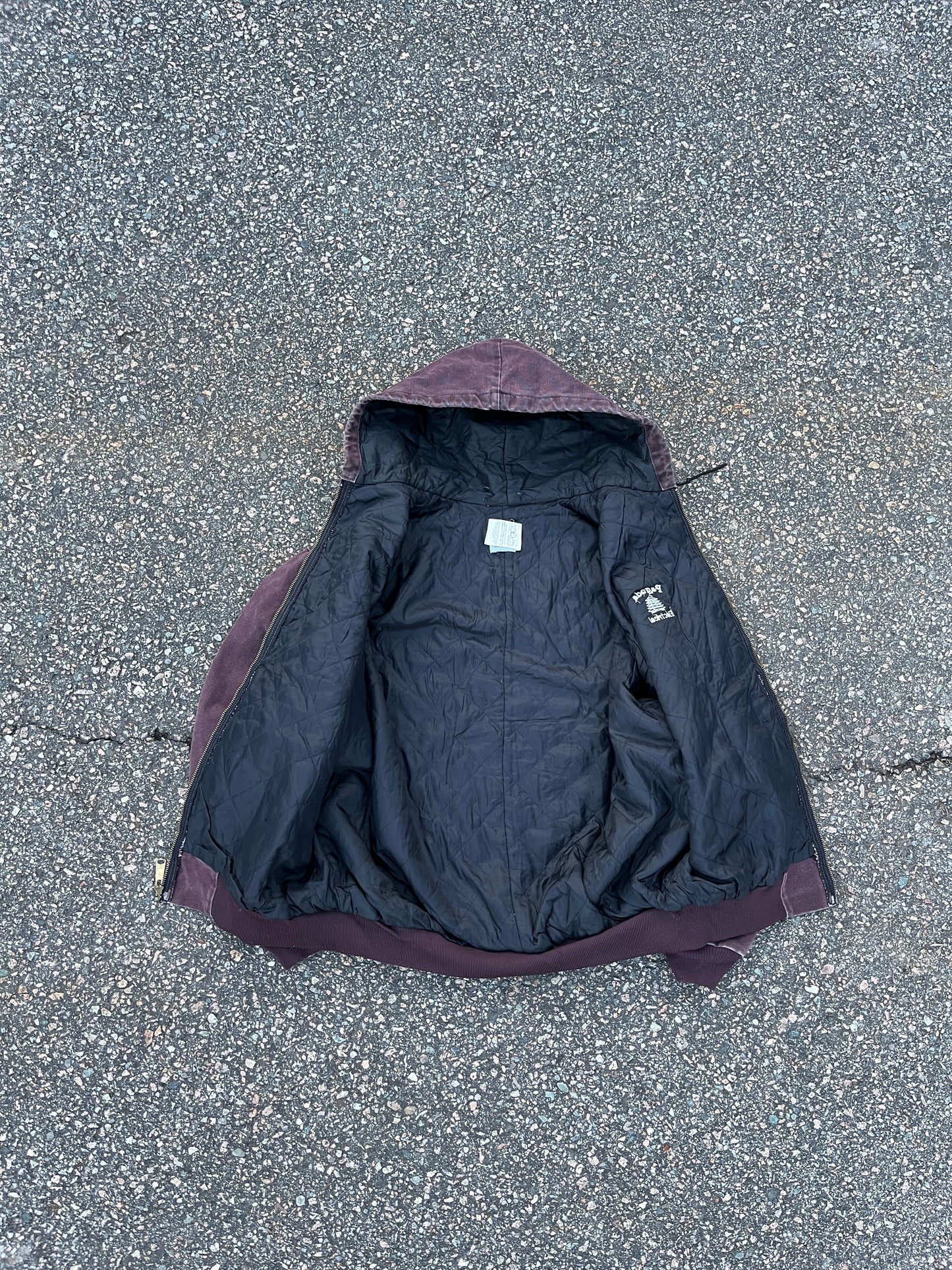 褪色勃艮第色 Carhartt 运动夹克 - 大号