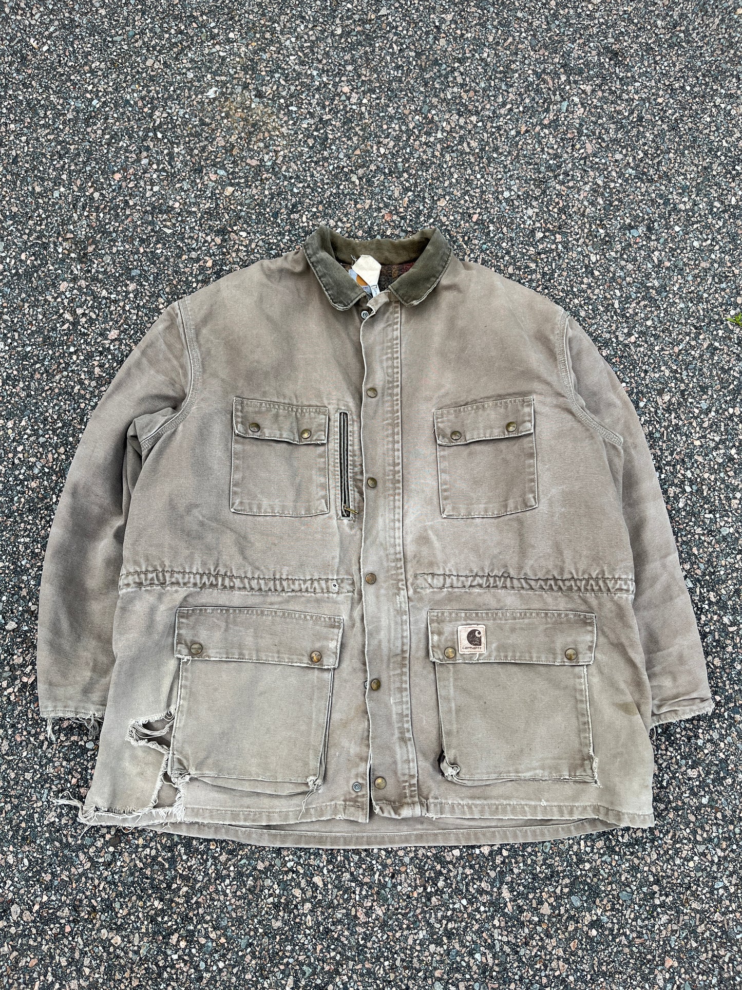 Faded Brown Carhartt Chore Jacket - 2XL